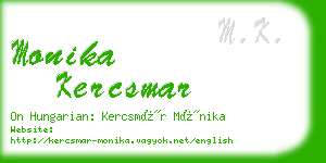 monika kercsmar business card